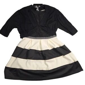 Speechless Sleeveless Formal Dress Short Sweater XL Sz 14 Prom Dance Black White